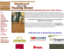 Tablet Screenshot of hardwoodflooringdirect.com